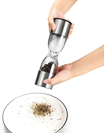 tall stainless steel salt and pepper shakers