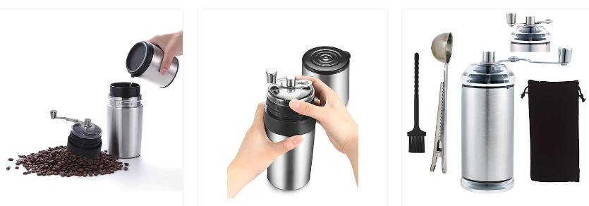 Manual Popular Coffee Grinder with Glass Jar