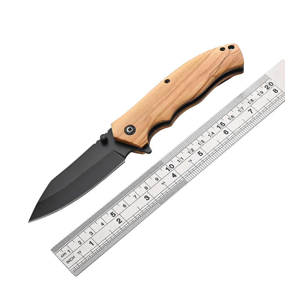 Engraved Wood Pocket Knife