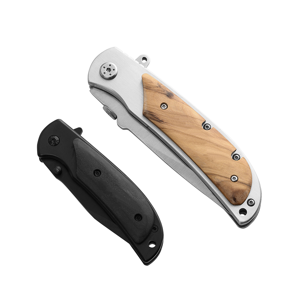 Engraved Wood Pocket Knife
