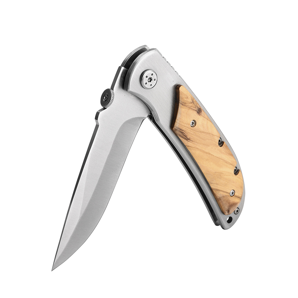 Engraved Wood Pocket Knife