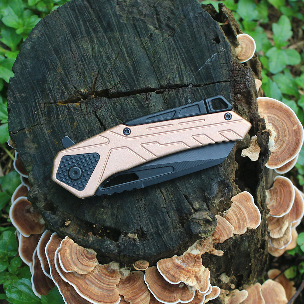 compact size folding camping knife emergency survival