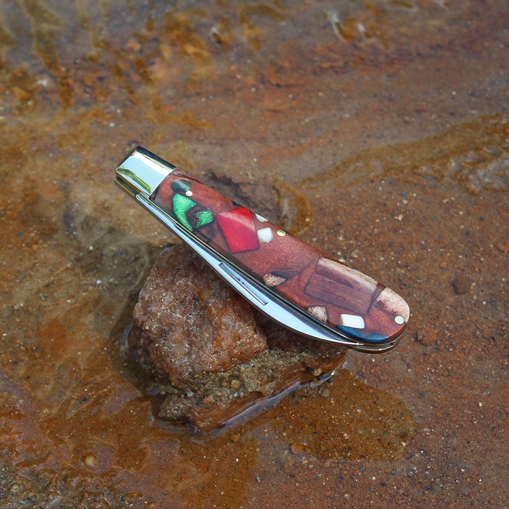 compact size bone handle edc knife