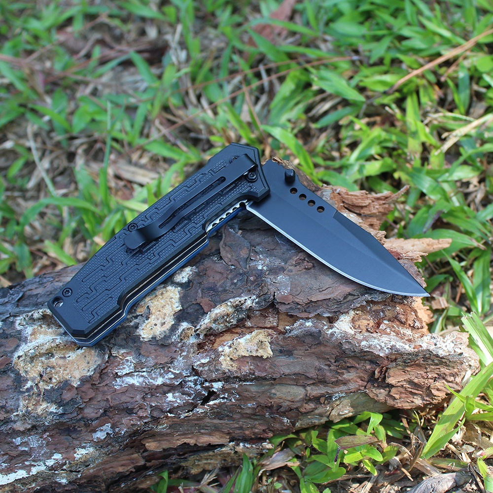 folding knife for self defense back viewed