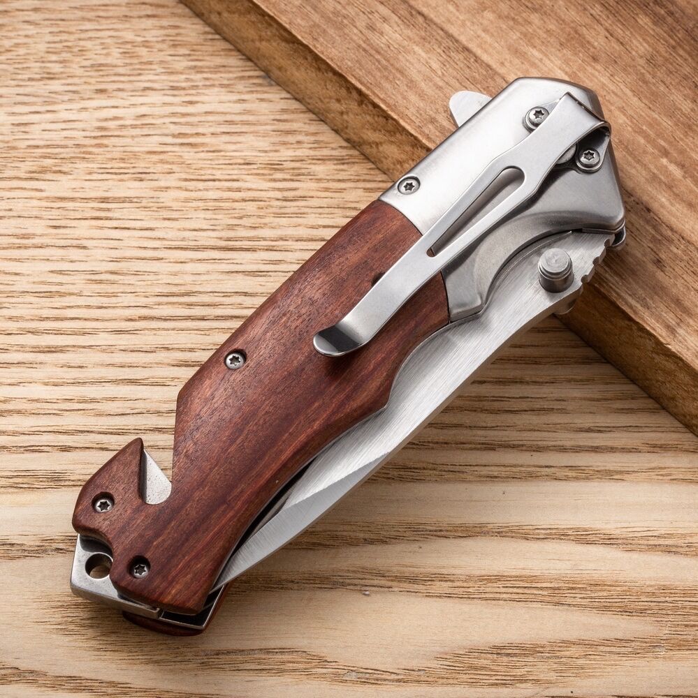 Wood Handle Survival Knife