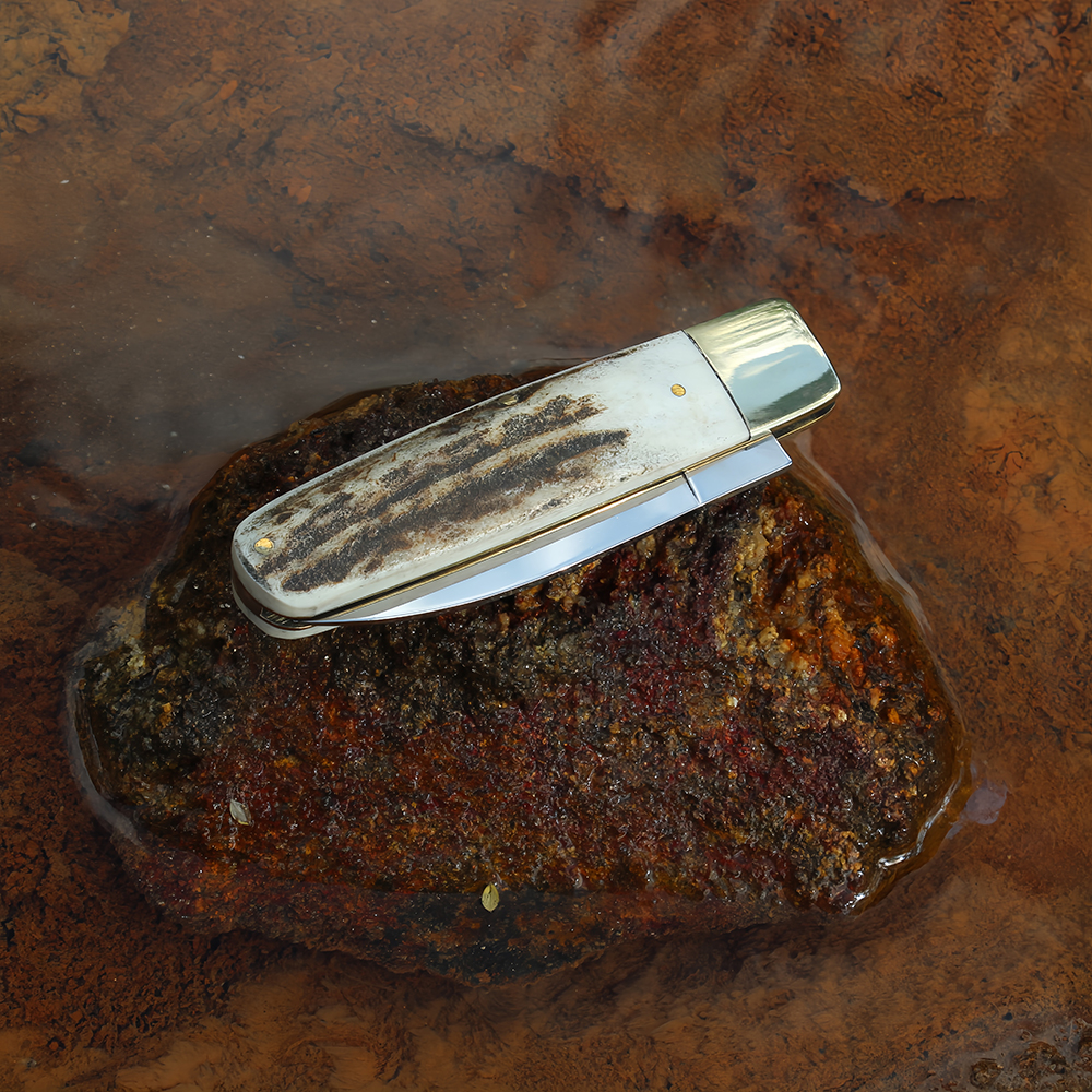 antler handle pocket small knife