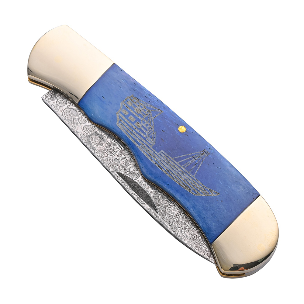 Damascus Pocket Knife