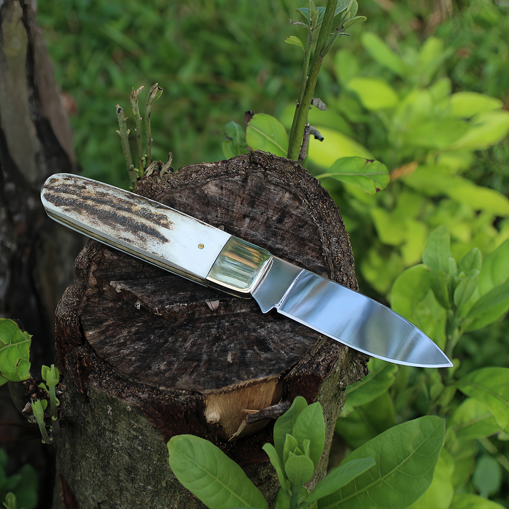 antler handle knife for outdoor activities lovers