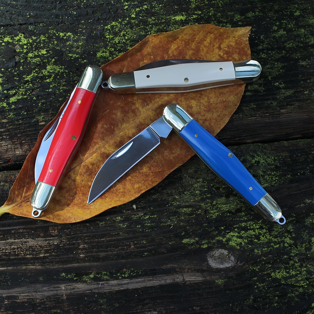 self defense small knife with paper micarta handle