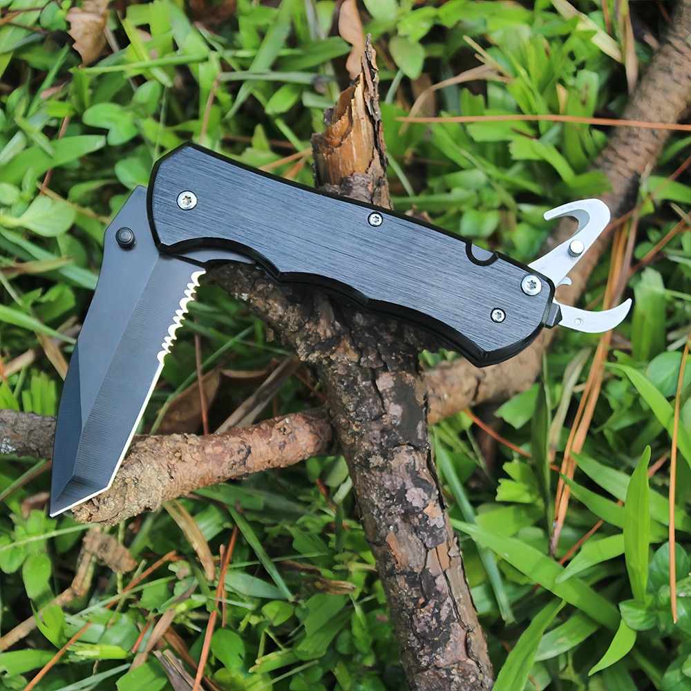 multifunction black pocket knife