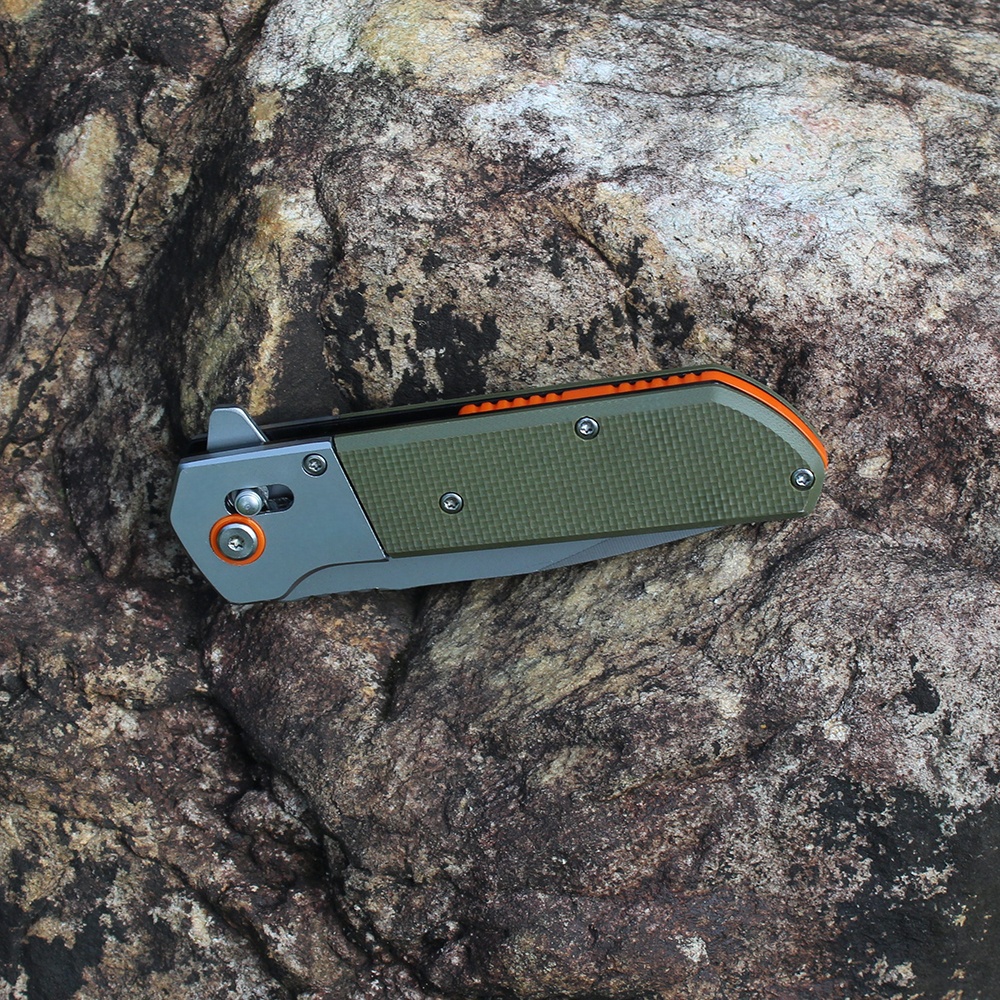 compact size g10 handle camping knife