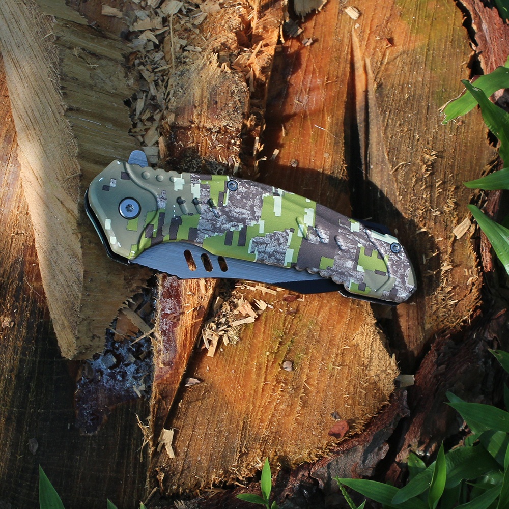 hunting pocket knife ABS handle lightweight portable