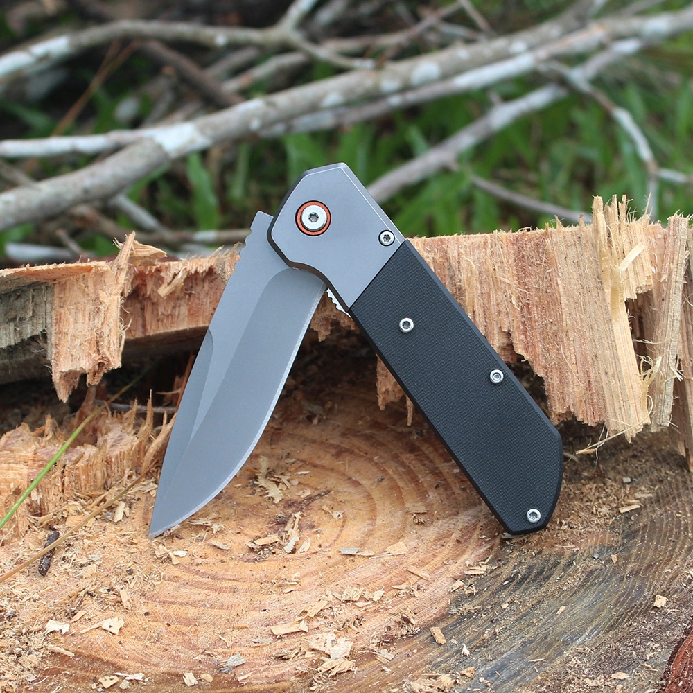 G10 handle pocket knife for self defense