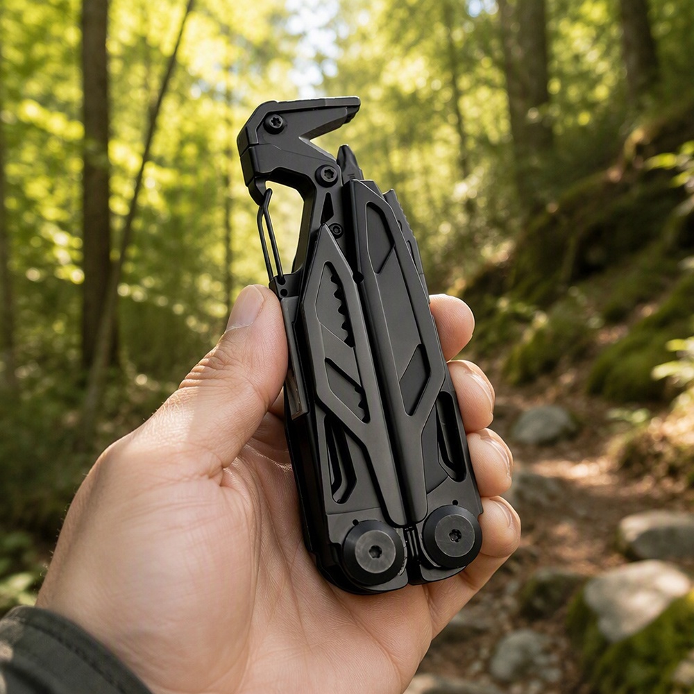 black multi purpose pliers for outdoor adventures and repair
