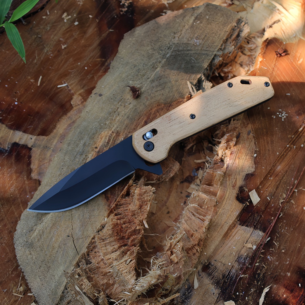 personalized engraved pocket knife blackened steel contrast