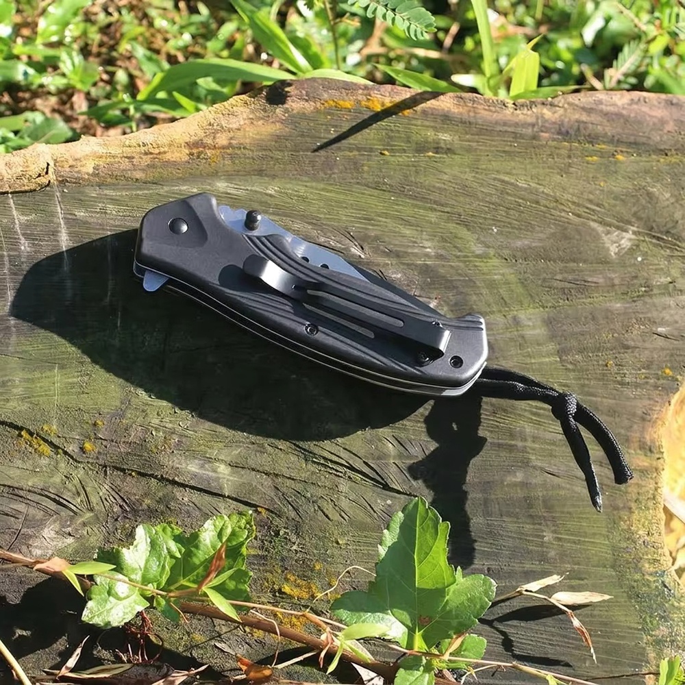 EDC lashing rope tactical knife with anodied aluminum handle