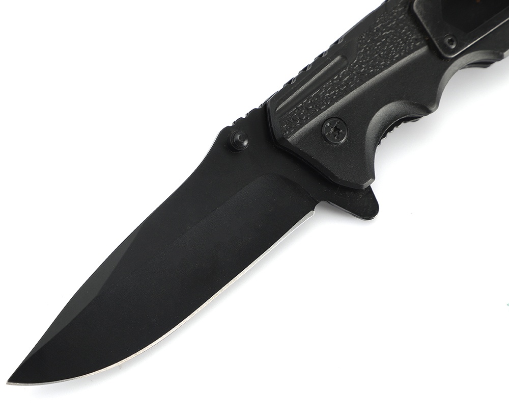 black sharp foldng blade multi function pocket knife