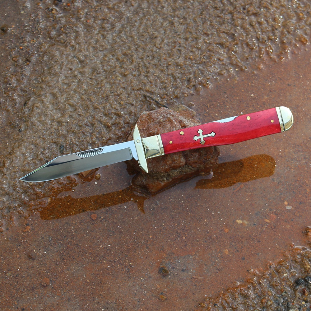 best self defense edc knife with mirror blade