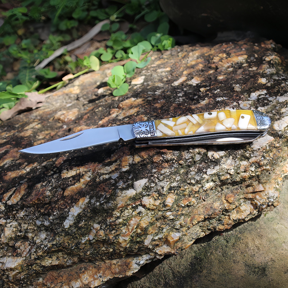dual blade knife open viewed