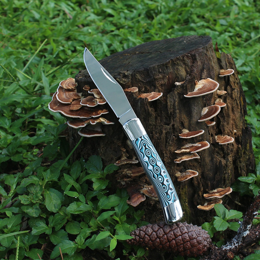 best camping knife with polish mirror blade