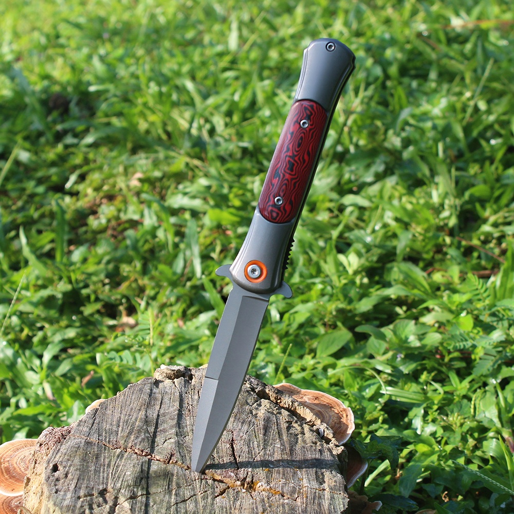 folding knife for self defense – steel and paper micarta handle