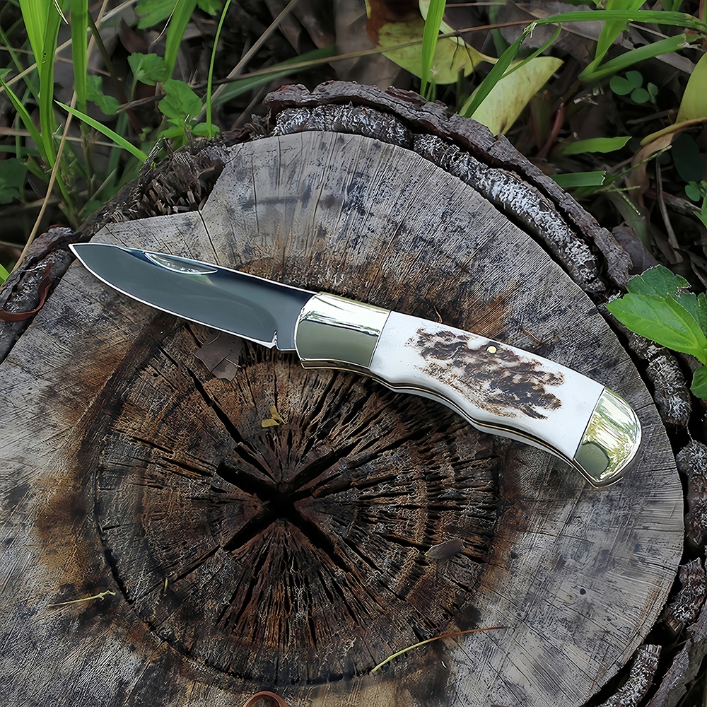 stag handle pocket knife open viewed