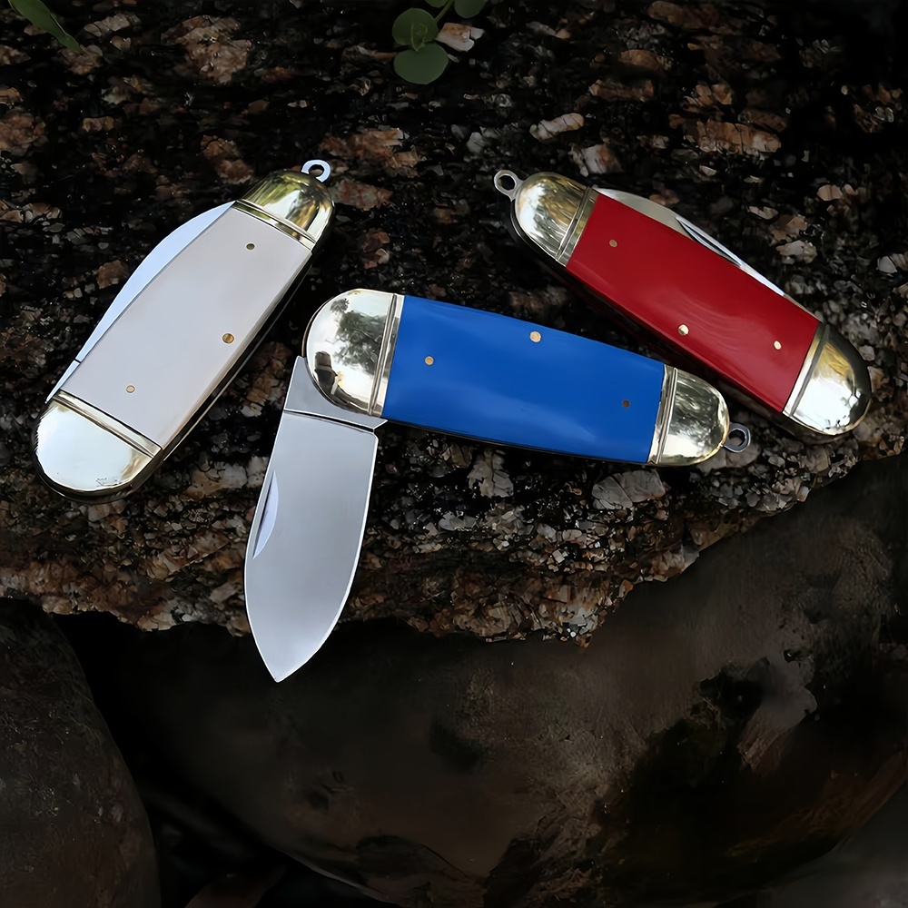 edc folding utility knife with paper micarta handle