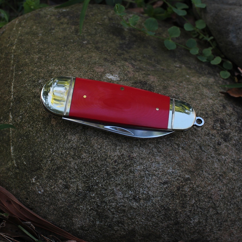 custom edc knife close up viewed