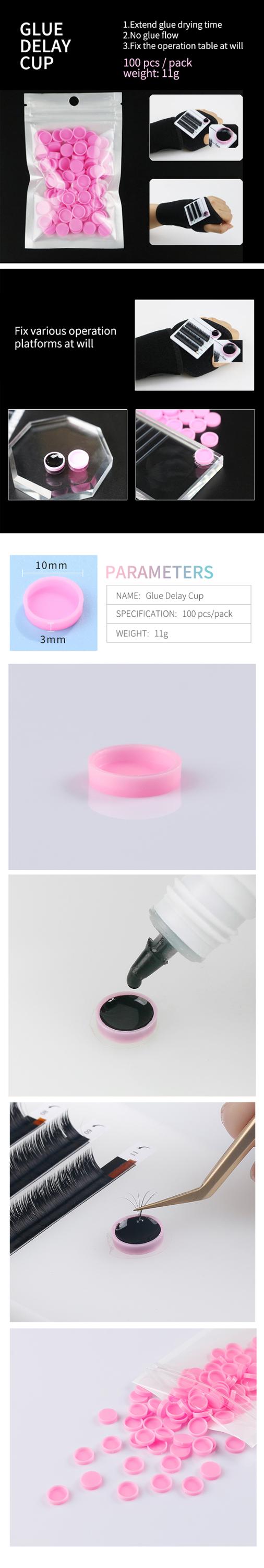 Wholesale One Second Flowering Cup Ring Glue Eyelash Extension Glue Cup