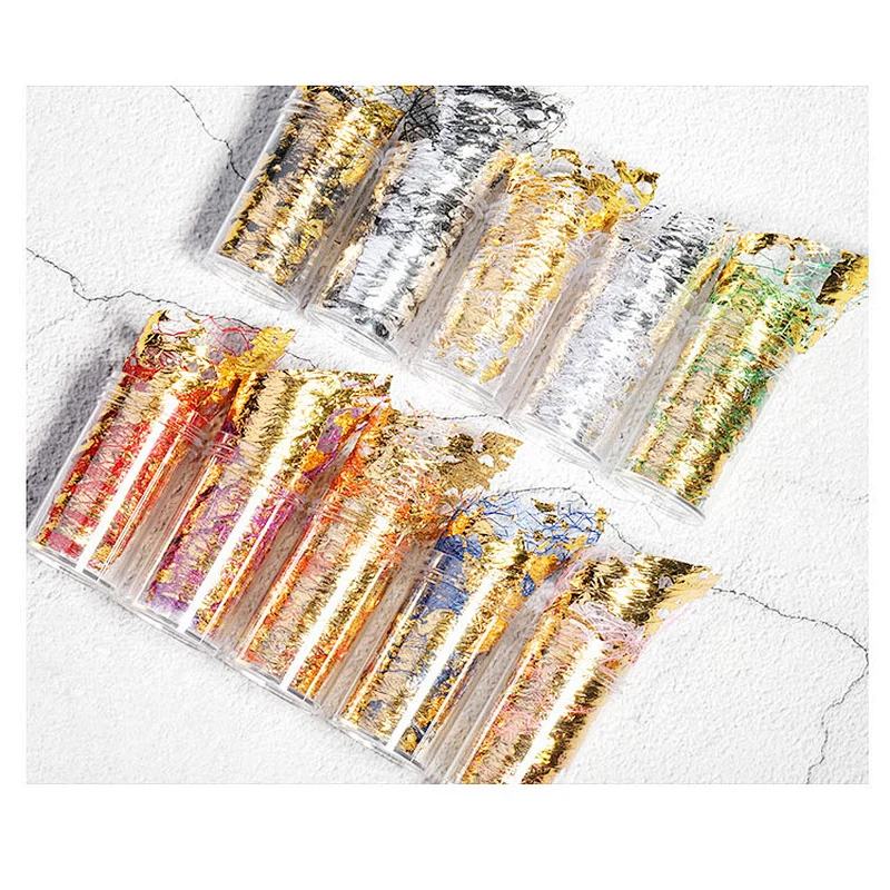 Nail Broken Gold Foil Sally Mesh Decoration