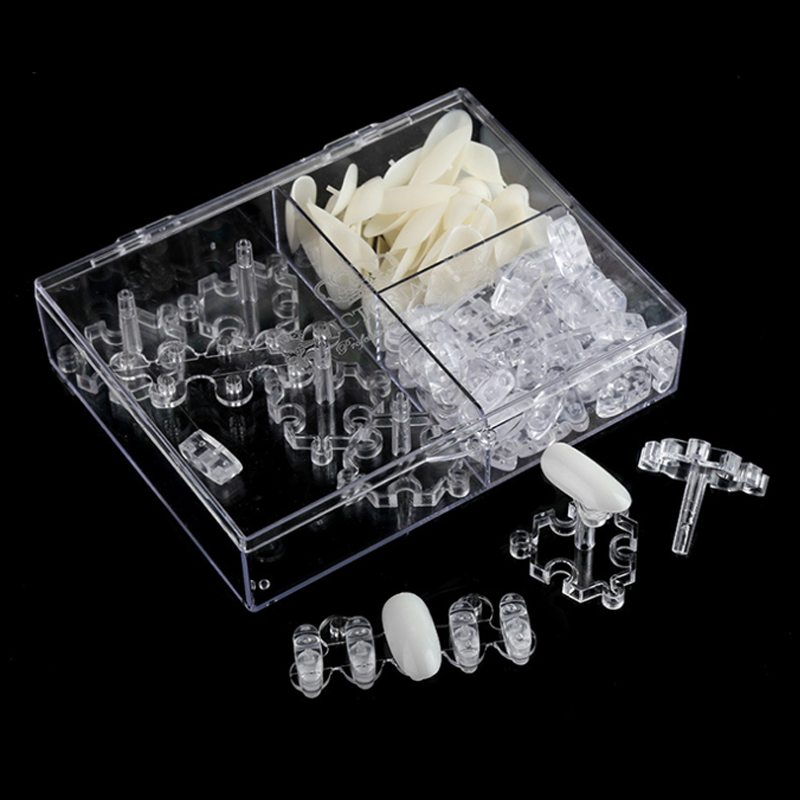 Lotus Nail Tips Plastic Practice Display Training Nail Art lotus nail Tips detachable Style