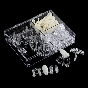 Lotus Nail Tips Plastic Practice Display Training Nail Art lotus nail Tips detachable Style