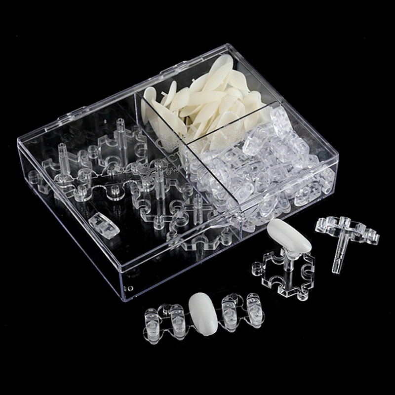 Lotus Nail Tips Plastic Practice Display Training Nail Art lotus nail Tips detachable Style
