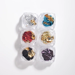 12 Grids/Box Gold Nail Foil Sticker For Girls Nail Art