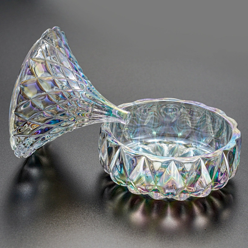 Symphony Aurora Glass Crystal Cup with Lid