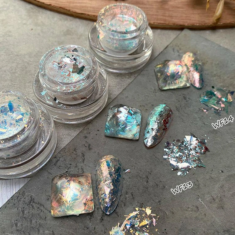 Nail Aurora Ice Platinum Fragments Powder