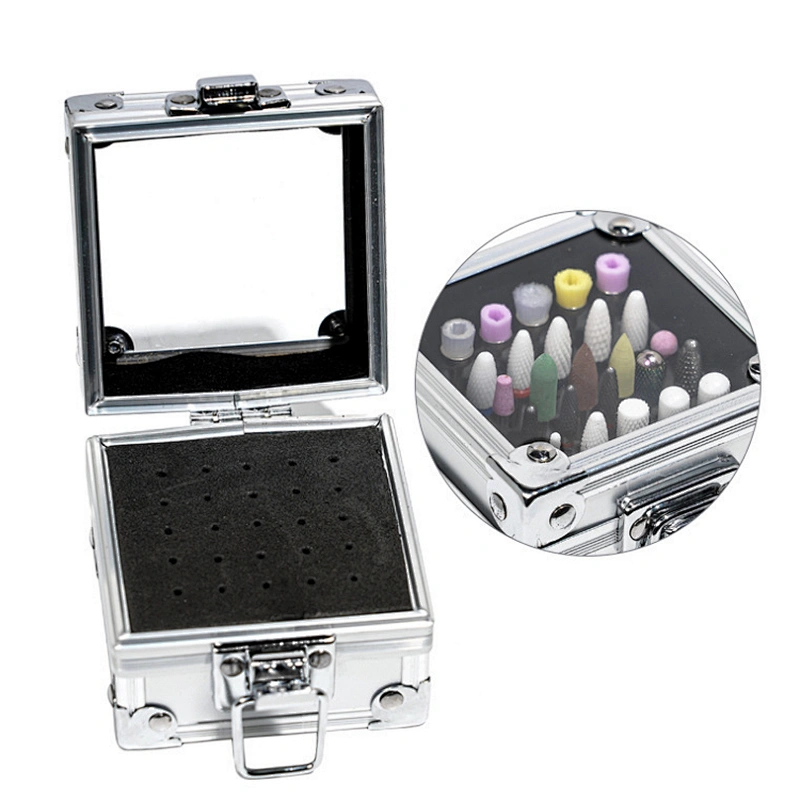 25 Holes Nail Drill Bits Storage Box