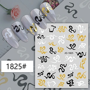 Marbled Gold Hills  Nail Stickers