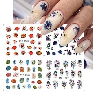 Spring and summer fruit butterfly flower nail stickers