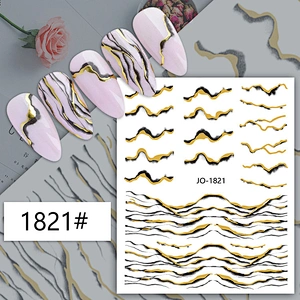 Marbled Gold Hills  Nail Stickers
