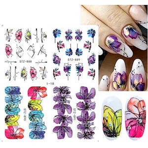 Spring and summer fruit butterfly flower nail stickers
