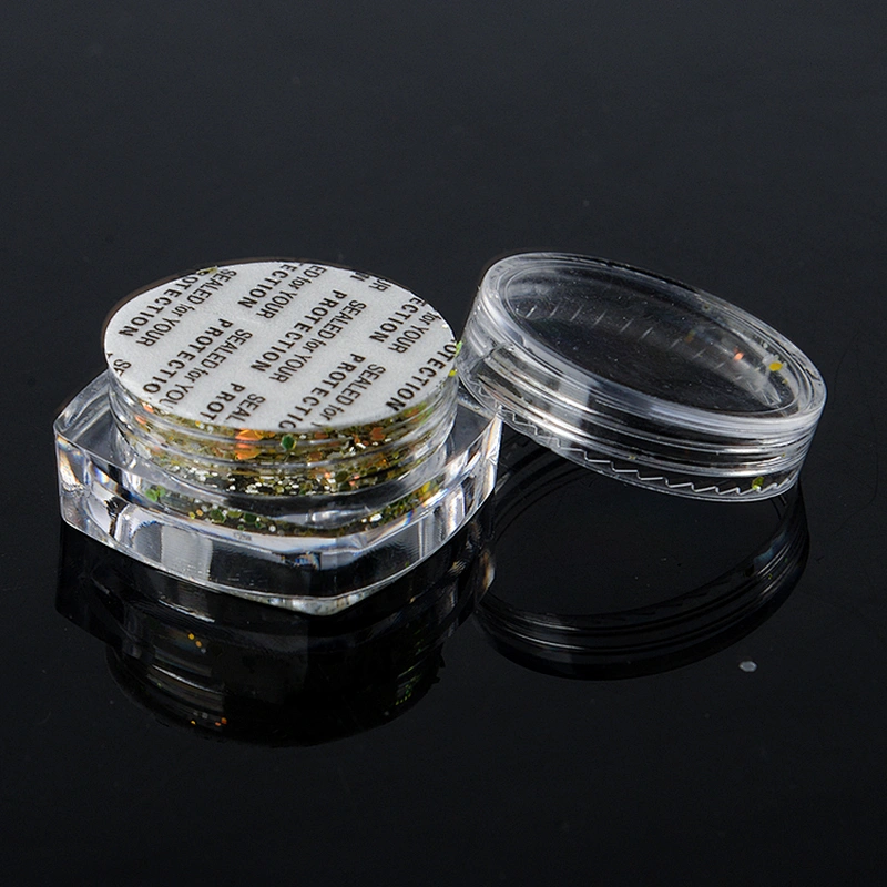 6 Grids Reflective Nail Sequins