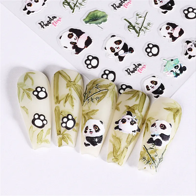 Cute Panda Nail Stickers