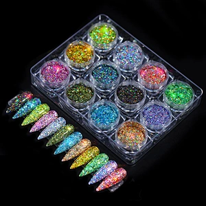 12 Color Strobe Diamond Scallion Powder