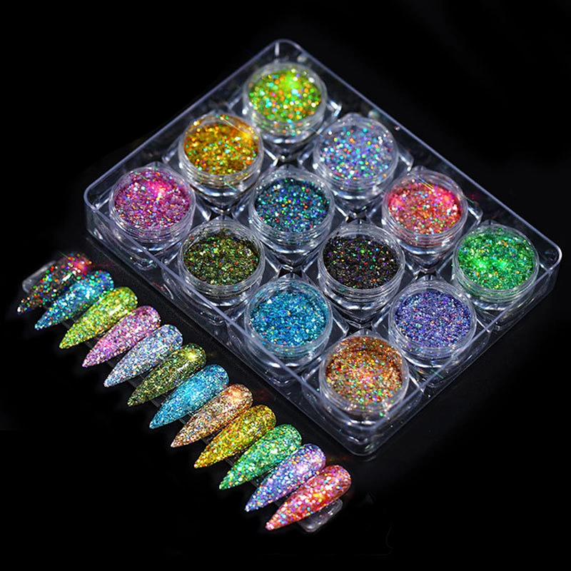 12 Color Strobe Diamond Scallion Powder