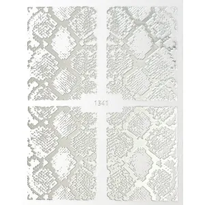 Animal Checkered Snakeskin Nail Stickers