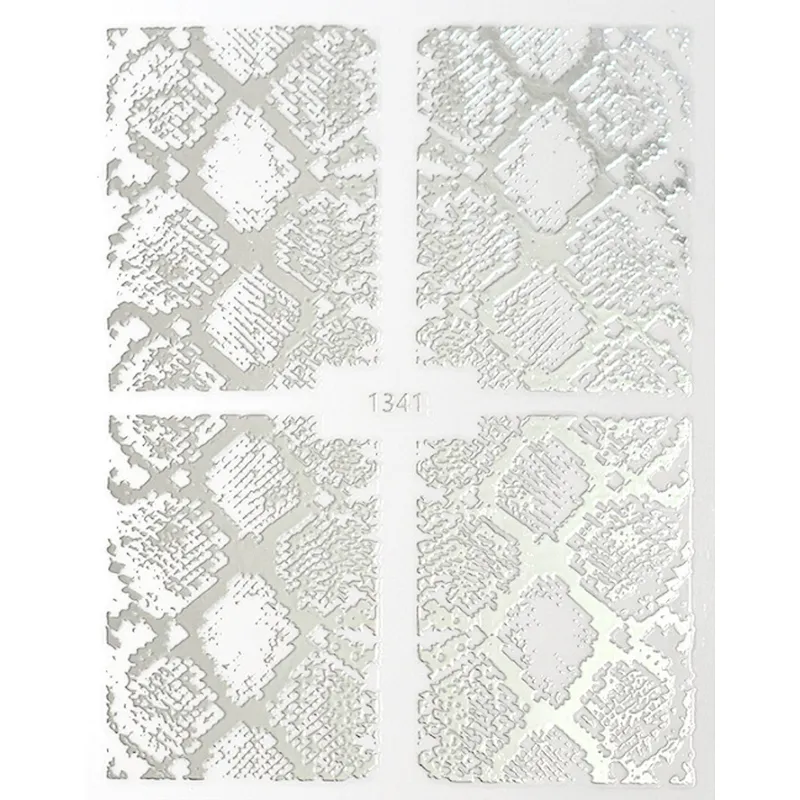 Animal Checkered Snakeskin Nail Stickers