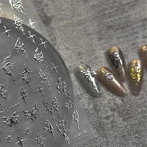 Gothic Letter Crocin Thin Tough Nail Stickers