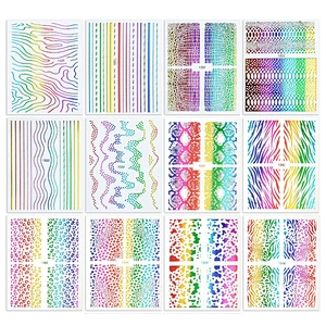 Animal Checkered Snakeskin Nail Stickers