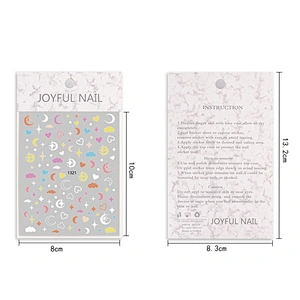 Dreamy Cloud/Moon/Stars/Shooting stars/Rainbow of Hearts Nail Stickers